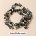 Natuurlijke Indiase agaat onregelmatige chipkralen voor DIY sieraden maken en accessoires - Natuurlijke Indiase Agaatfragmenten / 5-8mm ca. 122 stuks, lengte ca. 40cm per streng