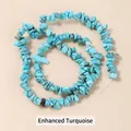 Onregelmatige blauwe turkoois splitkralen voor het maken van DIY-sieraden accessoires - Geoptimaliseerde turkoois split / 5-8mm ca. 122 stuks, lengte ca. 40cm per streng