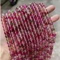 Colorful watermelon tourmaline style glass beads for DIY bracelet jewelry craft making - 6mm / 60Pcs Set / Watermelon Red