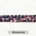 Natuurlijke 2mm-3mm kleine Rhodoniet ronde kralen voor verfijnde DIY sieradenprojecten - Natuurlijke Rhodochrosiet met Zwarte Lijnen / 3mm (ongeveer 108 kralen)