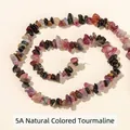 Natuurlijke veelkleurige toermalijn chip kralen voor unieke handgemaakte sieraden - 5A Natuurlijke multicolor toermalijn split / 5-8mm ca. 122 stuks, lengte ca. 40cm per streng
