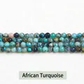 Natuurlijke Afrikaanse turkoois ronde kralen voor DIY-sieraden - Natuurlijke Afrikaanse turkoois / 2mm ongeveer 180 stuks