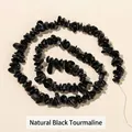 Natuurlijke zwarte toermalijn kristal chip kralen voor sieraden maken - Natuurlijke Zwarte Toermalijn Split / 5-8mm ca. 122 stuks, lengte ca. 40cm per streng / Zwart