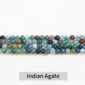 Natuurlijke kleurrijke Indiase Agaat kleine ronde kralen 2mm 3mm voor DIY-sieraden - Natuurlijke Indiase agaat / 3mm ongeveer 108 stuks
