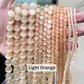 Perles rondes en pierre œil de chat orange clair pour la création de bijoux DIY - 4mm 90 Pièces/Paquet / Orange clair n° 14