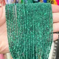 Natuurlijke 2 mm kleine ronde groene malachiet kralen voor doe-het-zelf sieraden maken - Synthetisch Malachiet / 3mm (ongeveer 108 kralen)
