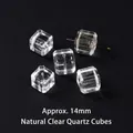 14mm natural clear white crystal sugar cube loose beads for DIY jewelry craft making - Natural White Crystal Cube - Large