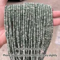 Natural green spot stone 2mm rondelle abacus spacer beads for DIY jewelry making - Abacus Beads / Approx 4x2mm 145 Pieces/Pack / Natural Green Dot Stone