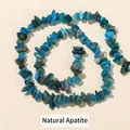 Onregelmatige natuurlijke blauwe apatiet chip kralen voor DIY sieraden maken. - Natuurlijke Apatiet Split / 5-8mm ca. 122 stuks, lengte ca. 40cm per streng / Blauw