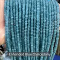 2mm blue abacus beads strings made of optimized blue chalcedony for jewelry DIY - Abacus Beads / Approx 4x2mm 145 Pieces/Pack / Optimized Blue Chalcedony