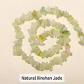 Natuurlijke New Mountain Jade chip kralen voor maken van eigen sieraden - Natuurlijke New Mountain Jade Split / 5-8mm ca. 122 stuks, lengte ca. 40cm per streng / Groen