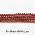 Fonkelende roodbruine synthetische goudsteen kralen voor DIY sieradenaccessoires - Synthetische Goudsteen / 2mm (Ca. 180 Kralen)