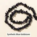 Synthetische blauwe zandsteen kralen onregelmatige steenslag voor DIY-sieraden maken - Synthetische Blauwe Zandsteen Split / 5-8mm ca. 122 stuks, lengte ca. 40cm per streng / Donkerblauw