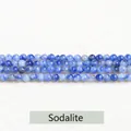 Natuurlijke 2mm 3mm blauwe puntsteen ronde kralen voor doe-het-zelf sieraden maken - Natuurlijke Blauwe Puntsteen / 3mm (ongeveer 108 kralen)