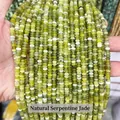 Natural green serpentine stone abacus beads 2mm for DIY handmade jewelry making crafts - Abacus Beads / Approx 4x2mm 145 Pieces/Pack / Natural Serpentine Abacus Beads
