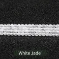 Gepolijste 2 mm-3 mm kleine ronde doorschijnende witte jade kralen voor DIY-sieraden maken - Natuurlijke Witte Jade / 3mm (ongeveer 108 kralen)