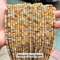 Natural crazy lace agate 2mm abacus beads for DIY necklace and bracelet jewelry making - Abacus Beads / Approx 4x2mm 145 Pieces/Pack / Natural Crazy Agate Abacus Beads