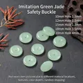 Glasperlen in imitierter Seladon-Jade in verschiedenen Größen - 10mm (Loch 1.3mm) / Qing-Jade-Imitat Ping An Kou