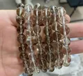 Natuurlijke doorschijnende rookachtige aquamarijn kralenarmband voor een elegante stijl - 7A Natuurlijke Rookkwarts Stijl / 6-8mm / Rookkleurig/Donkerbruin
