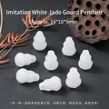 Imitatie witte jade kalebas hangers voor sieraden maken, witte glaskralen 14x10x9mm - Kalebas Hanger / 14*10*9mm / Wit