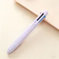 Close-up of pastel purple 6-in-1 multicolor ballpoint pen for journaling - 6-in-1 Multi-Color Ballpoint Pen / Purple / 0.5mm