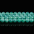 Hochwertige 7A natürliche blau-wasser jadeit-rundperlen für schmuckherstellungsprojekte - 7A Blauwasser-Jadeit (Ca. 60 Stück) / 6mm / Aquablau