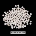Natuurlijke zoetwaterparels losse kralen 4-5mm met 1,2mm gat voor DIY sieraden - Kralen met groot gat / 4-5mm (1.2mm Gat) / Natuurlijk Wit