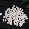 Premium natuurlijke zoetwaterparels in rijstvorm voor het maken van eigen DIY sieraden - Spiraal Rijstkraal / 4-5mm (1mm Gat) / Natuurlijk Wit