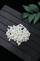 Natuurlijke witte zoetwaterparels ovaal met hoge glans voor het maken van DIY-sieraden - Groot Gat Rijstkraal / 4-5mm (1.2mm Gat) / Natuurlijk Wit