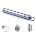 Durable titanium alloy waterproof EDC capsule keychain for toothpick storage holder - Storage Capsule (wk5469874) / Silver