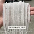2mm translucent natural white crystal abacus beads for DIY jewelry making and bracelets - Abacus Beads / Approx 4x2mm 145 Pieces/Pack / Natural White Crystal