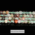 Natuurlijke groene fantoomkristallen ronde kralen voor DIY sieraden maken - Natuurlijke groene fantoomkwarts / 3mm (ongeveer 108 kralen)