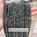 Natural green speckled zoisite abacus beads for handmade DIY jewelry crafting - Abacus Beads / Approx 4x2mm 145 Pieces/Pack / Natural Kambaba Jasper
