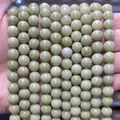 Perles en pierre d'agate d'Alashan vert avocat naturel pour la création de bijoux - 4mm (Env. 90 pcs/brin) / Pierre d'Alashan Avocat Naturelle