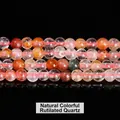 Hoogwaardige natuurlijke kleurrijke rutielkwarts ronde kralen voor doe-het-zelf sieraden - Natuurlijk kleurrijk rutielkwarts / 3mm (ongeveer 108 kralen)