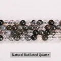 Premium natuurlijke zwarte rutielkwarts kralen 2mm 3mm voor DIY sieraden maken - Natuurlijke Zwarte Rutilkwarts / 3mm (ongeveer 108 kralen)