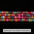 Multi-color tourmaline-colored chalcedony abacus beads for DIY jewelry - Abacus Beads / Approx 4x2mm 145 Pieces/Pack / Optimized Tourmaline Color Chalcedony Abacus Beads