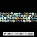 Natuurlijke 1A-turkoois losse ronde kralen voor DIY sieraden maken en knutselwerk - 1A Natuurlijk Turkoois / 2mm (Ca. 180 Kralen)