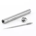 Portable waterproof stainless steel toothpick holder with keychain - Portable Sealed Style / Silver