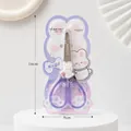 Dimensioni delle forbici di sicurezza per bambini con motivo a coniglio - 6077 Serie Coniglio / Viola