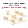 Perles d'espacement dorées 18 carats avec cristaux de zircon pour bijoux DIY - Perle d'Espacement Taille Fine / Or
