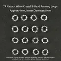 Natuurlijke facetgeslepen bergkristal ringen 8 kralen 4mm kralen 8mm binnendiameter - 7A 8-Kraal Stijl / 4mm (8mm Binnendiameter) / Transparant