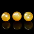 Natürliche gelbe Quarzperlen für handgefertigte Schmuckherstellung und Armbänder - Einzelperle 11-12mm / Natural Golden Lepidolite