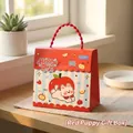 Adorable red puppy stationery gift bag with 10-piece school supply set for kids - Red Puppy Gift Box
