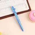 Detailed view of creative bolt-action mechanical erasable gel pen with blue metallic finish - 0.5 Erasable Crystal Blue / Blue Appearance