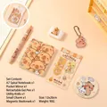 Lindo juego de papelería de Capibara con cuaderno, bolígrafo, espejo y accesorios - Bolsa de Regalo Carpincho (Estilo D) / 90.00g