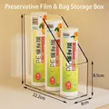 Transparent plastic cling film storage box with dimensions 22.2x8x8.5cm - 1 Piece / Clear