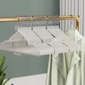 Non-slip creamy white clothes hangers for trace-free garment hanging - Regular Fit / Cream White