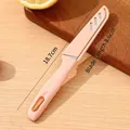 Cuchillo de fruta rosa de acero inoxidable con funda, longitud 18,7 cm - Rosa Nórdico