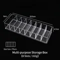 8-compartment transparent acrylic lipstick organizer tray - 8 Grids (No Lid)